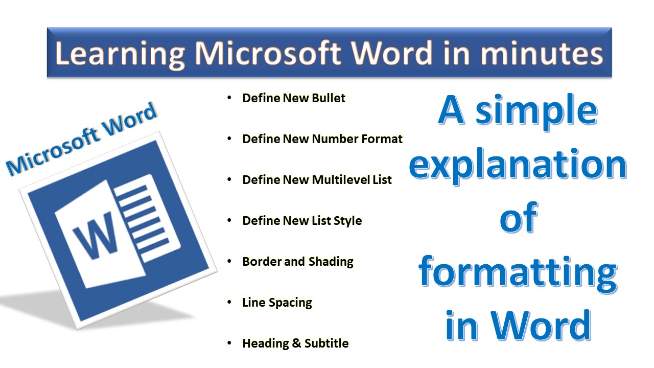 Formatting in Microsoft Word
