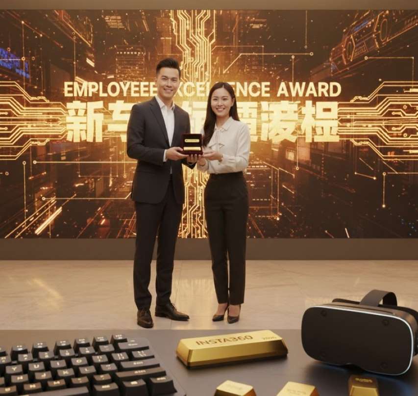 Insta360 CEO Celebrates Employee Excellence with  Pure Gold