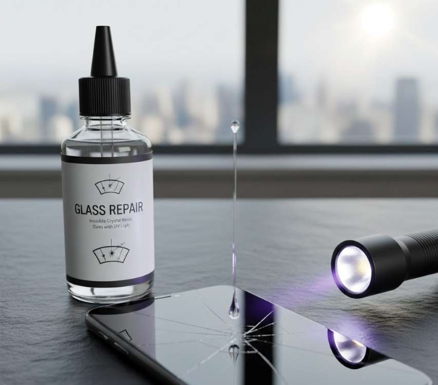 Glass repair liquid