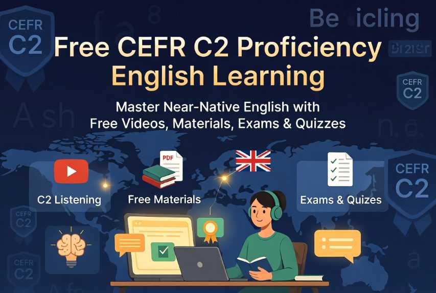 تعلم اللغة الإنجليزية المتقدمة مجاناً المستوى C2