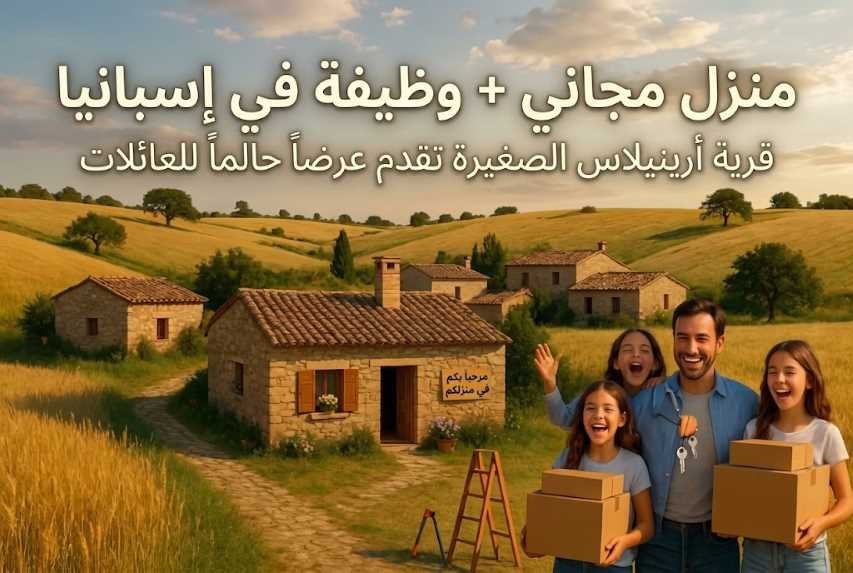 منزل مجاني + وظيفة في إسبانيا