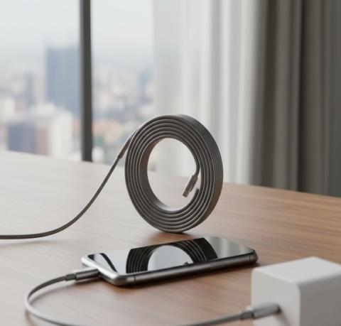 كابل الشحن المغناطيسي ذاتي اللف