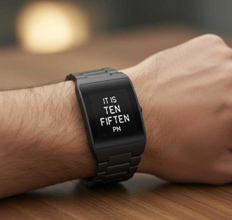 ساعة ليد الرقمية الكلماتية