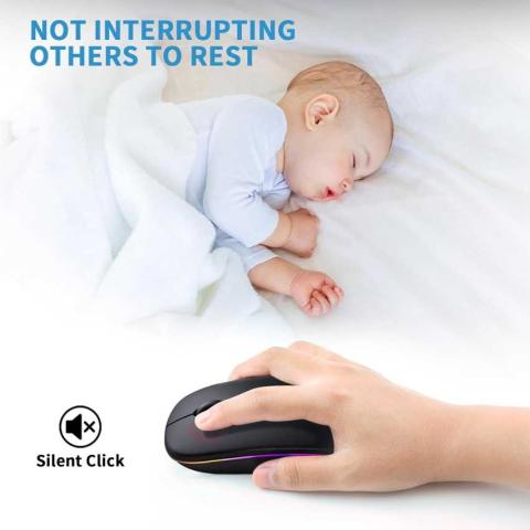 ماوس بلوتوث لاسلكي، قابل لاعادة الشحن