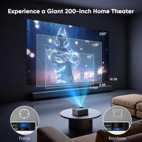 TMY 1080P Full HD Portable Mini Projector