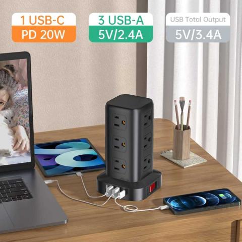 Extension Cord with Multiple Outlets