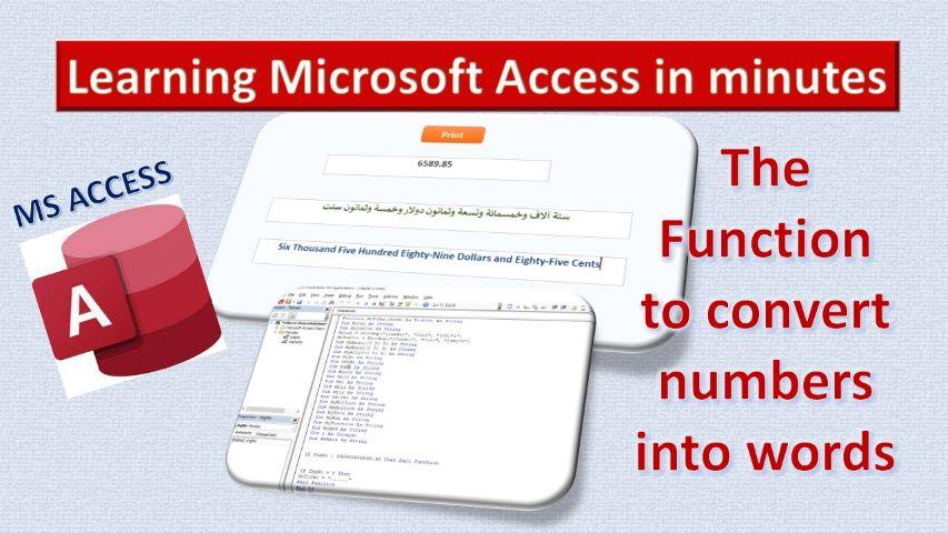 Convert Numbers into Texts in Microsoft Access