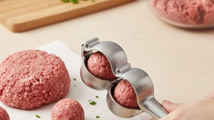 صانعة كرات اللحم اليدوية