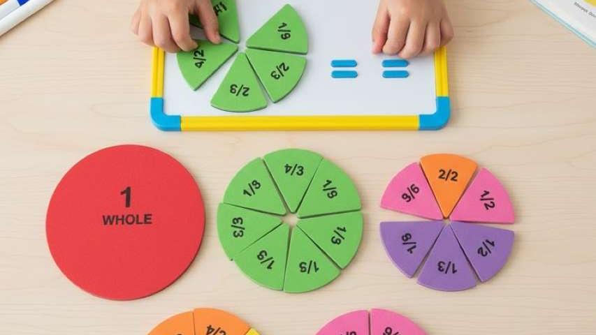 مجموعة الكسور التعليمية المغناطيسية