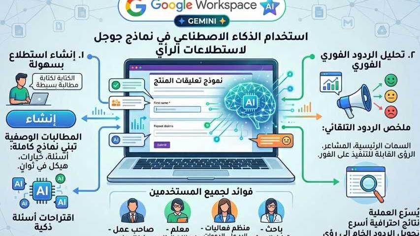 استخدام الذكاء الاصطناعي في نماذج جوجل لاستطلاعات الرأي