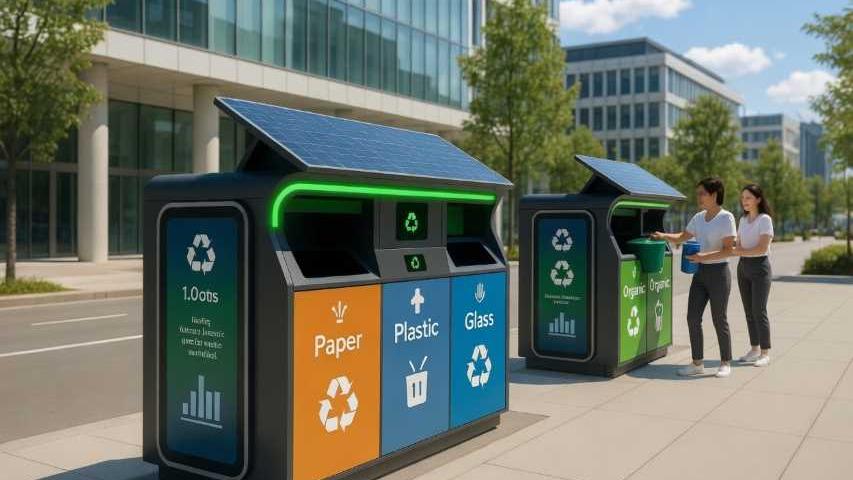 Smart Street Recycling and Sorting Bins