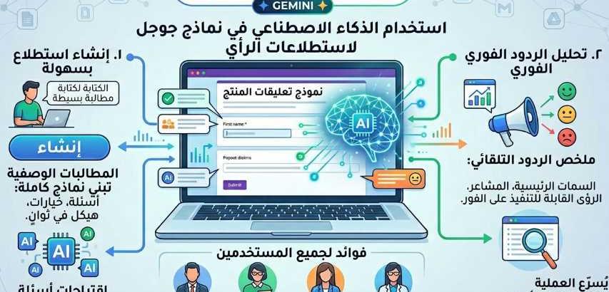 استخدام الذكاء الاصطناعي في نماذج جوجل لاستطلاعات الرأي