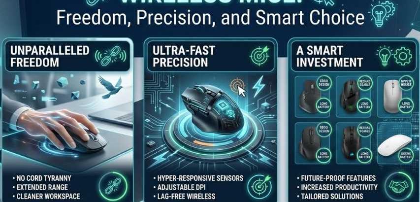 الماوسات اللاسلكية: الحرية، الدقة، والاختيار الذكي